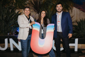 Aníbal Carmona, CEO de Unitech; Lucía Carmona, Vicepresidenta de Unitech; y Lautaro Carmona, Director de Estrategia de Unitech